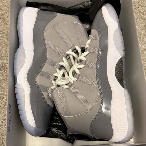 Jordan Women's Sneakers in Gray and White - Picture 1 of 3
